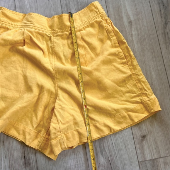 High Waisted Yellow Summer Staple Shorts - Picture 5 of 16